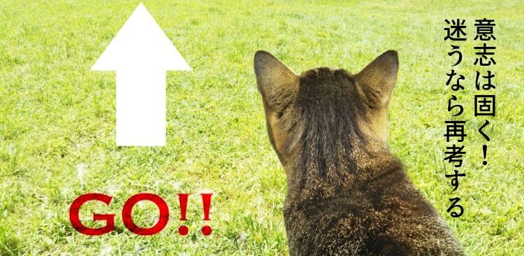 意志は固く! 迷うなら再考する