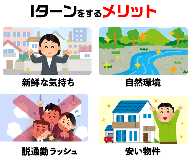 Iターンによるメリット