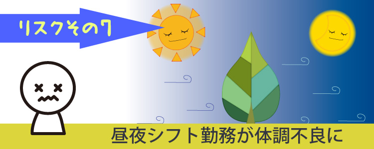 夜勤やシフト勤務の影響