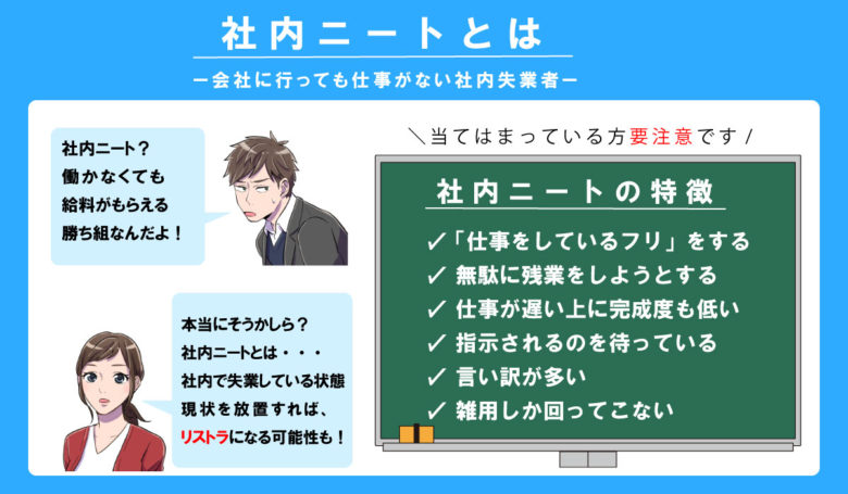 社内ニートとは？特徴を図解