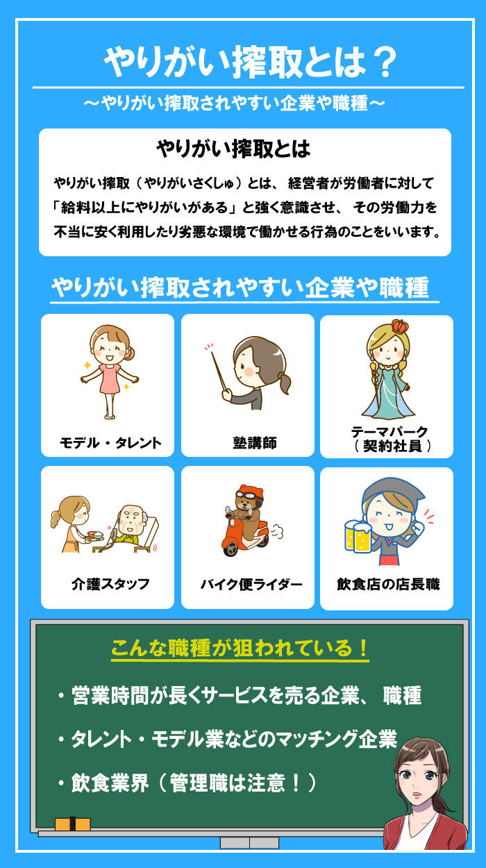 やりがい搾取されやすい企業や職業一覧