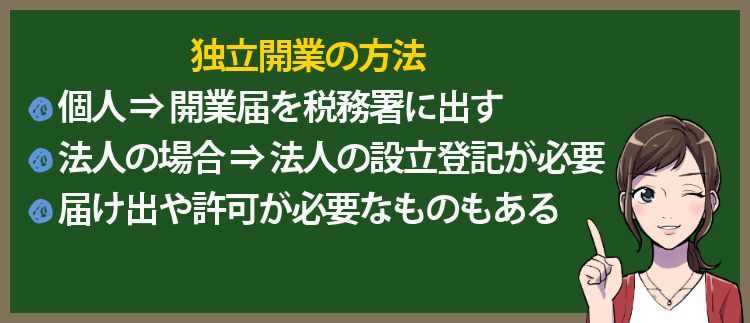 独立開業の方法