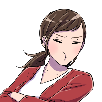 女性(ムスッ)