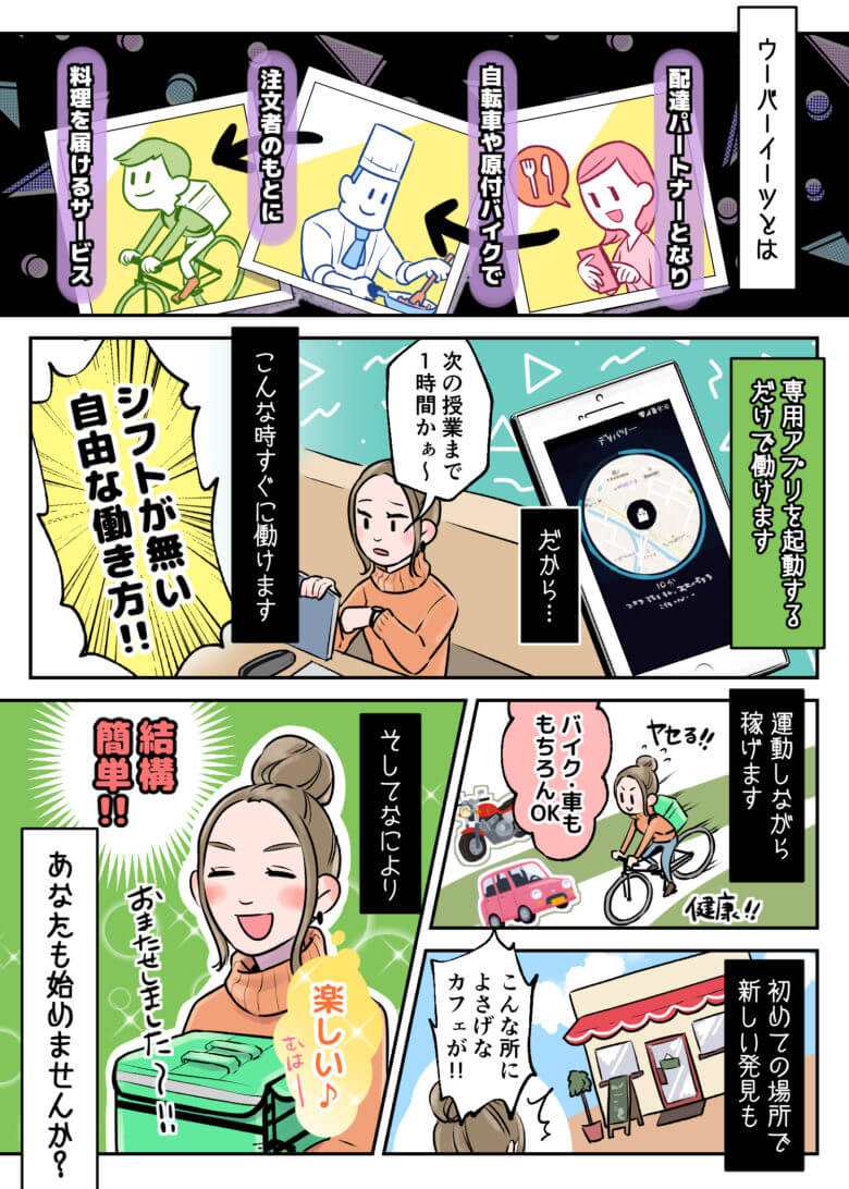 ウーバーイーツとは?をメリットを交えて図解