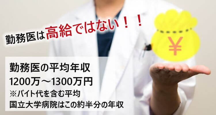 勤務医は高給ではない