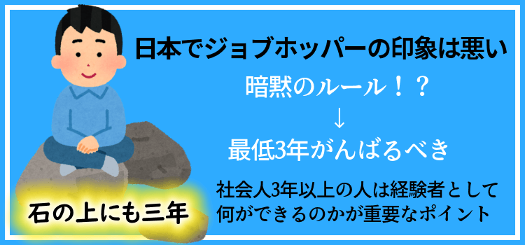 日本でジョブホッパーの印象は悪い