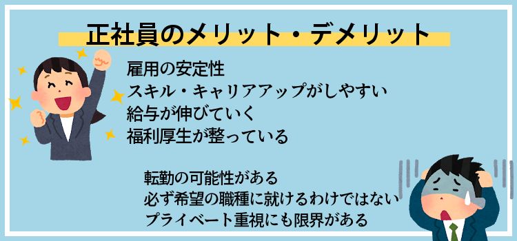 正社員のメリット・デメリット