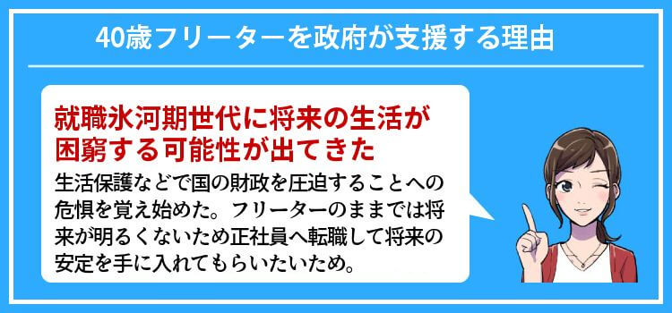 40歳フリーターを政府が支援する理由