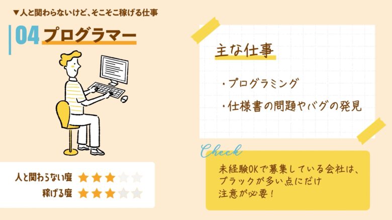 人と関わらない仕事_プログラマー