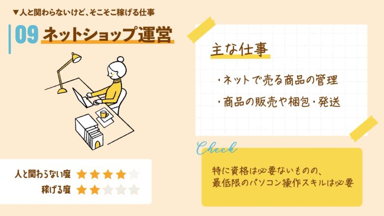 人と関わらない仕事_ネットショップ運営