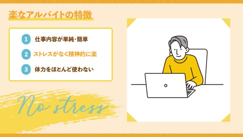 楽なバイトの共通点ランキング2位